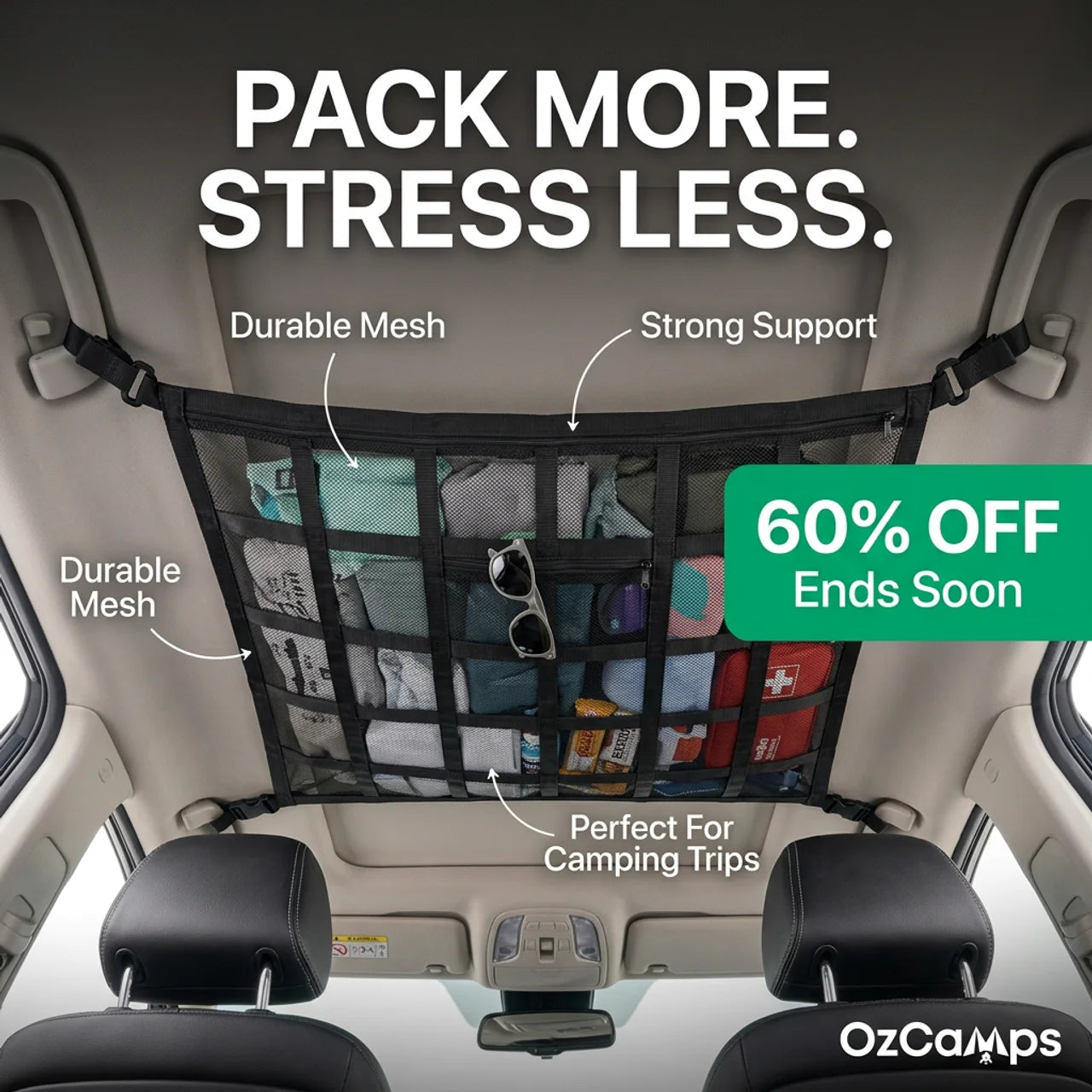 Ultimate Car Overhead Cargo Net