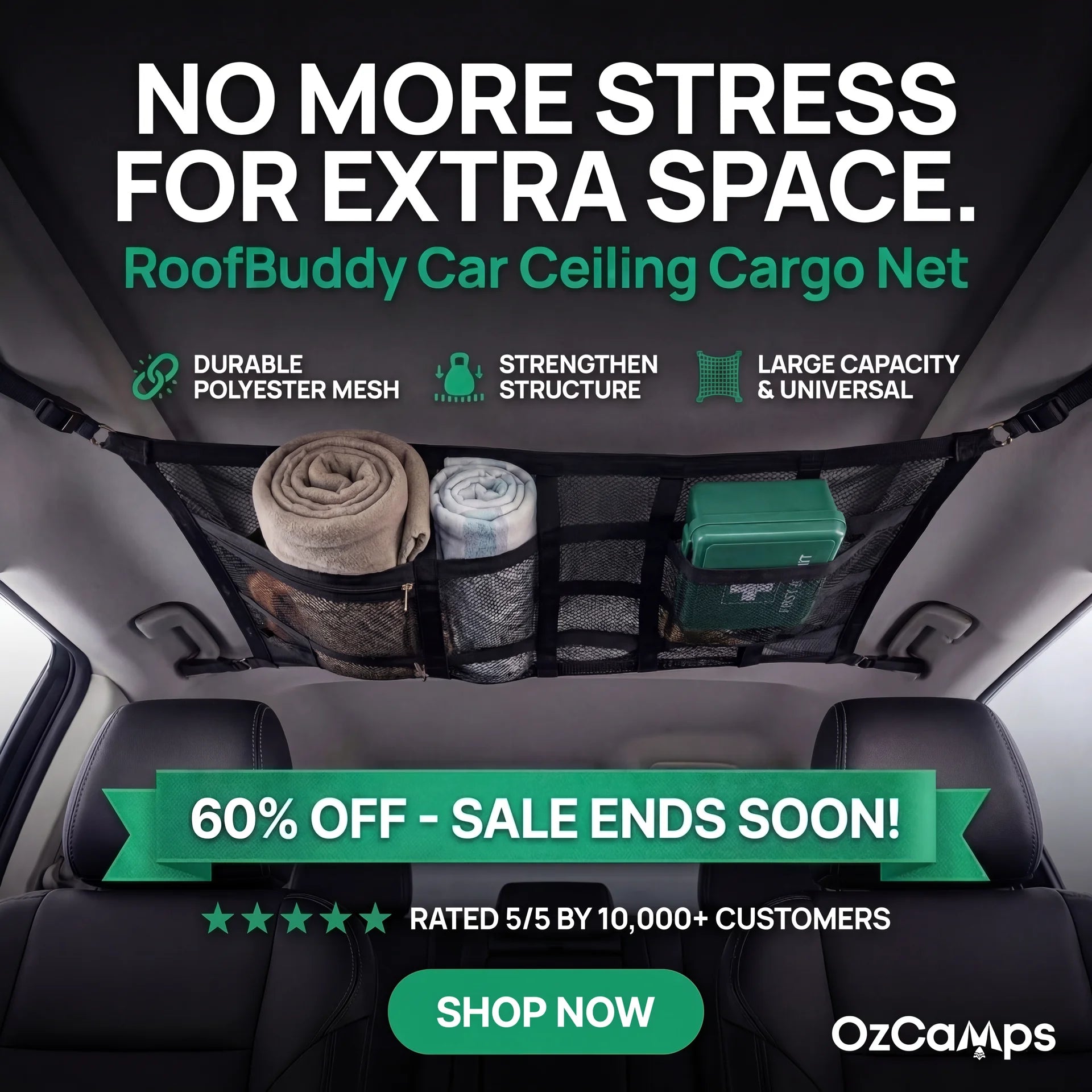 Ultimate Car Overhead Cargo Net