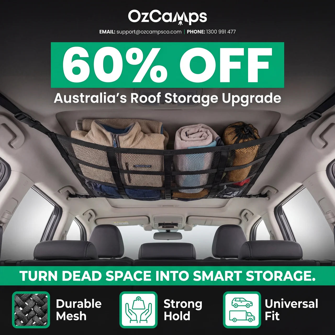 Ultimate Car Overhead Cargo Net