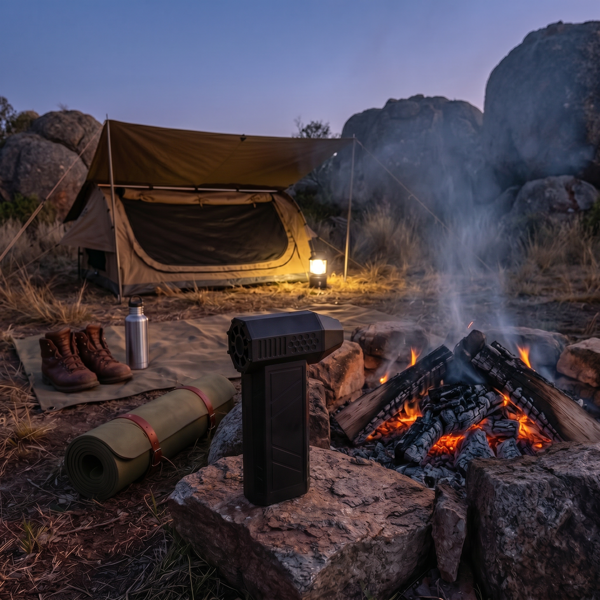 Campsite before OzCamps gear