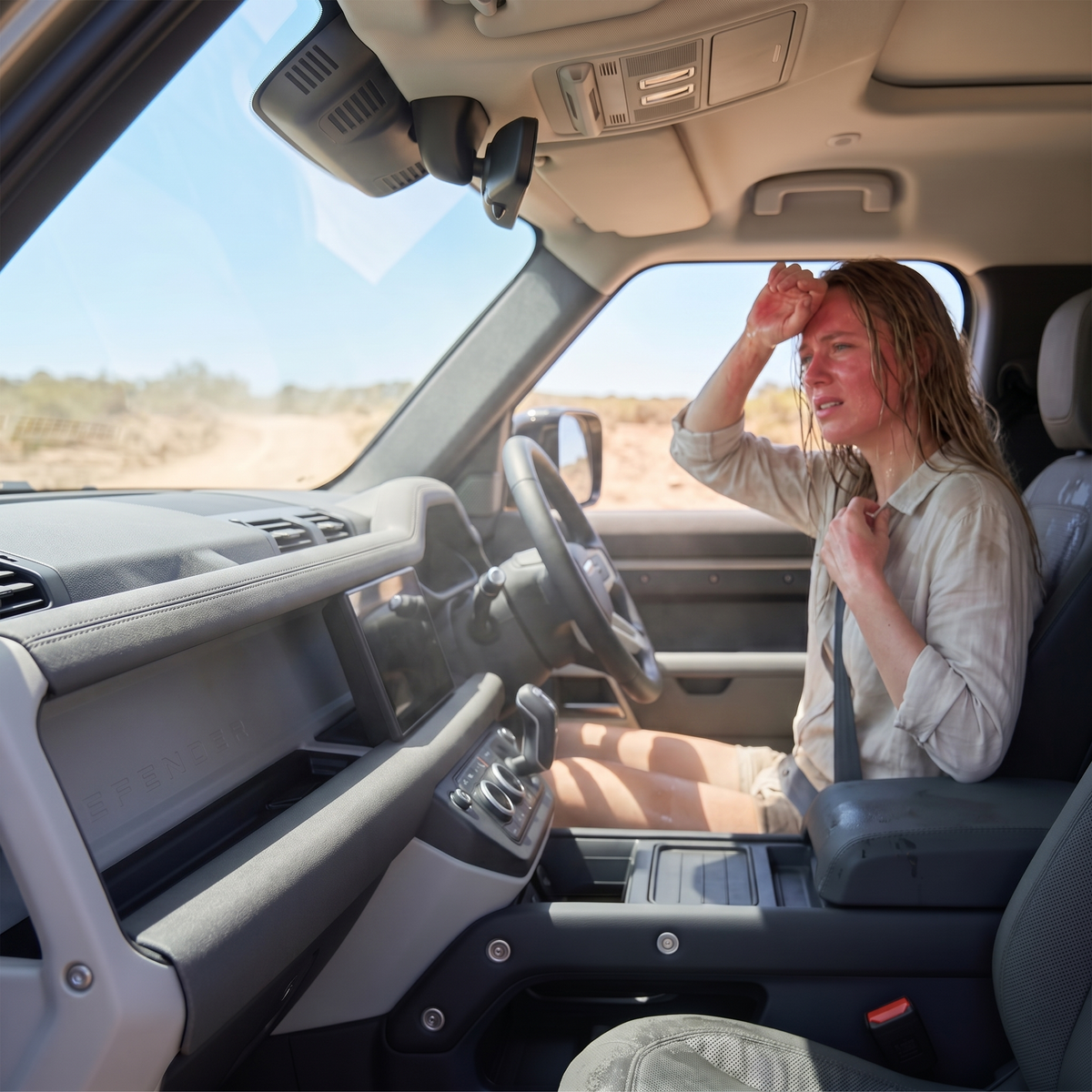 Stuffy hot 4WD cabin